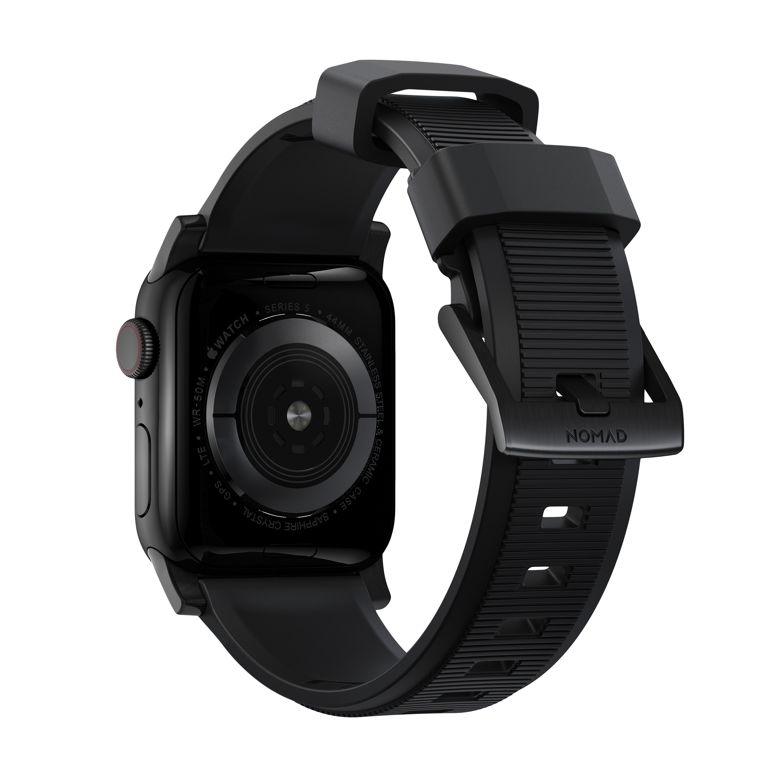 Rugged Band Apple Watch 41mm Series 8 Black (Black Hardware)