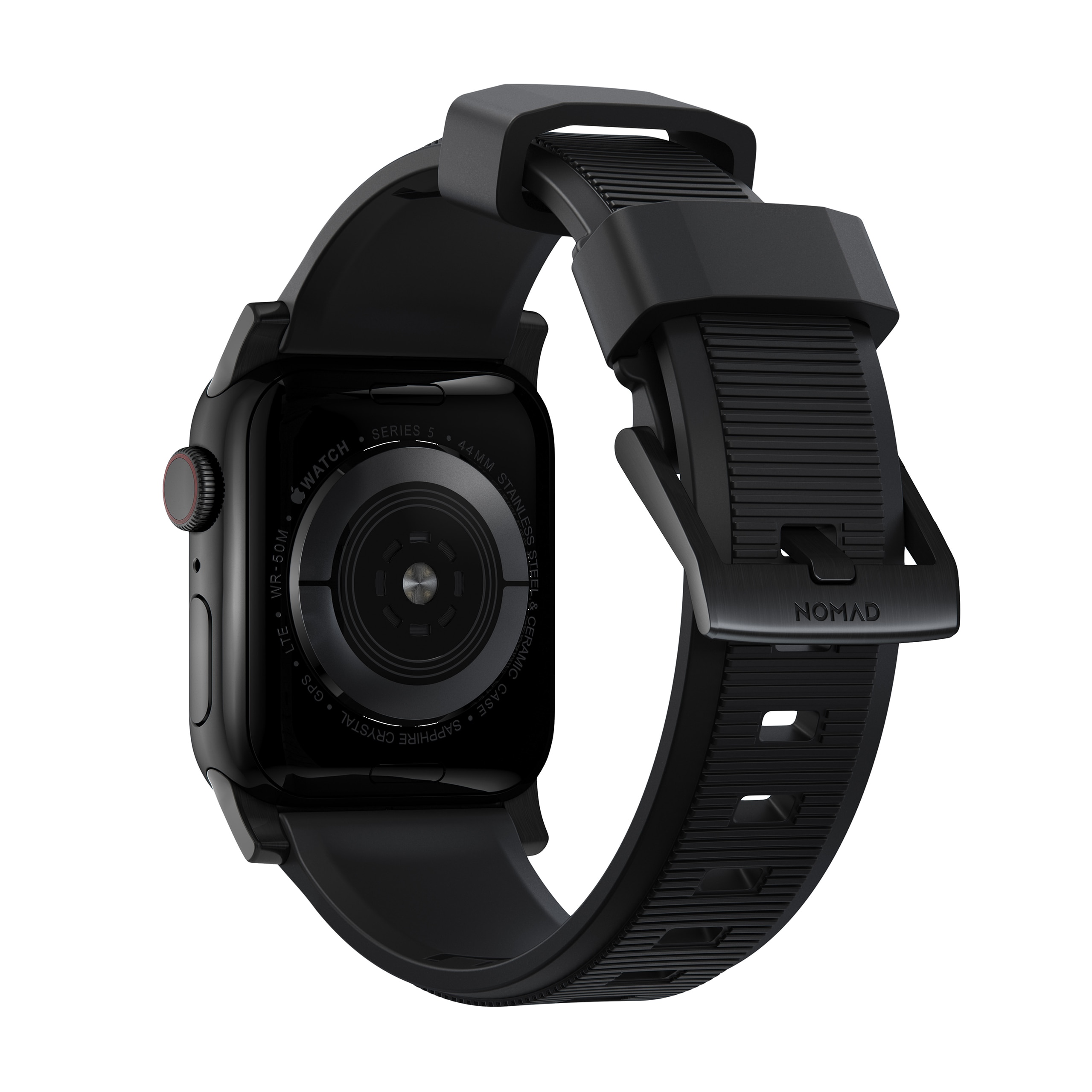 Rugged Band Apple Watch 38mm Black (Black Hardware)