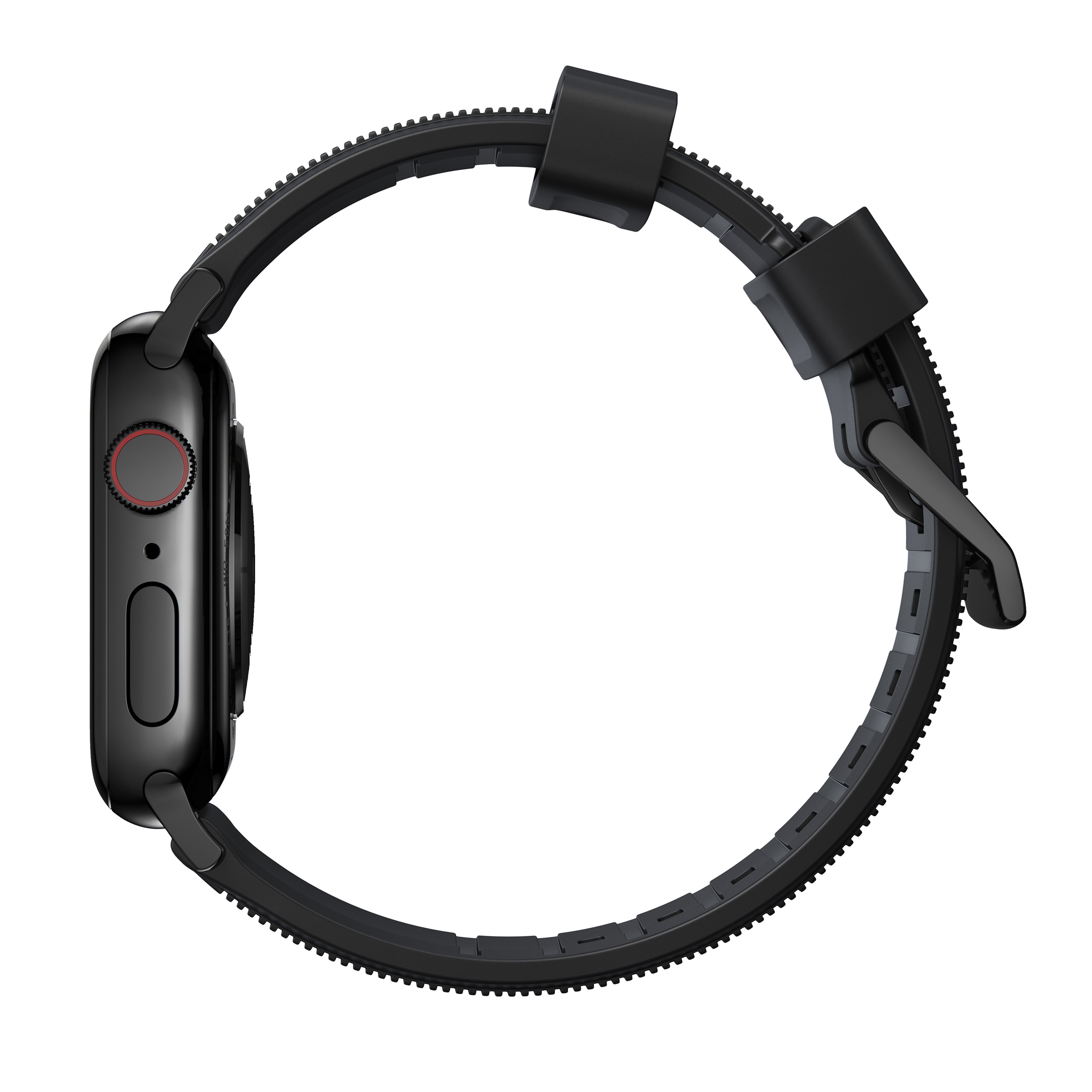 Rugged Band Apple Watch 38mm Black (Black Hardware)