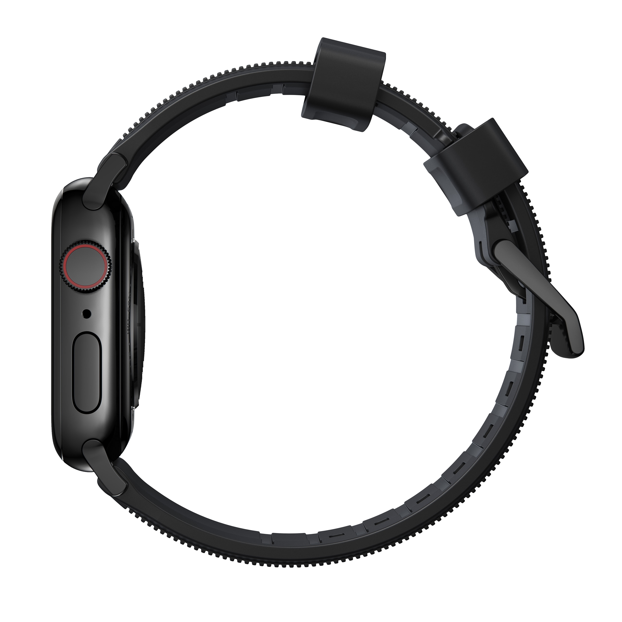 Rugged Band Apple Watch 41mm Series 9 Black (Black Hardware)