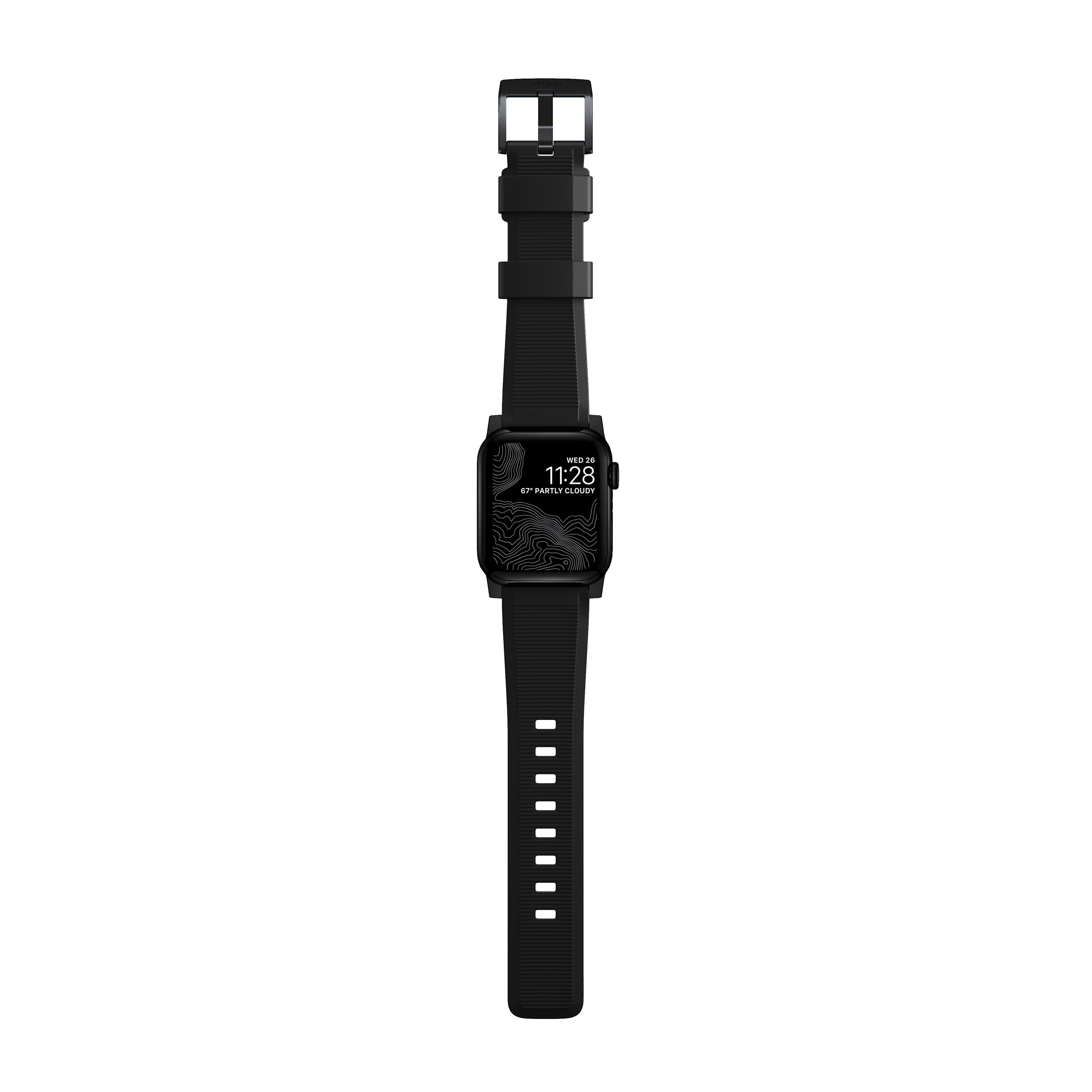 Rugged Band Apple Watch 41mm Series 9 Black (Black Hardware)