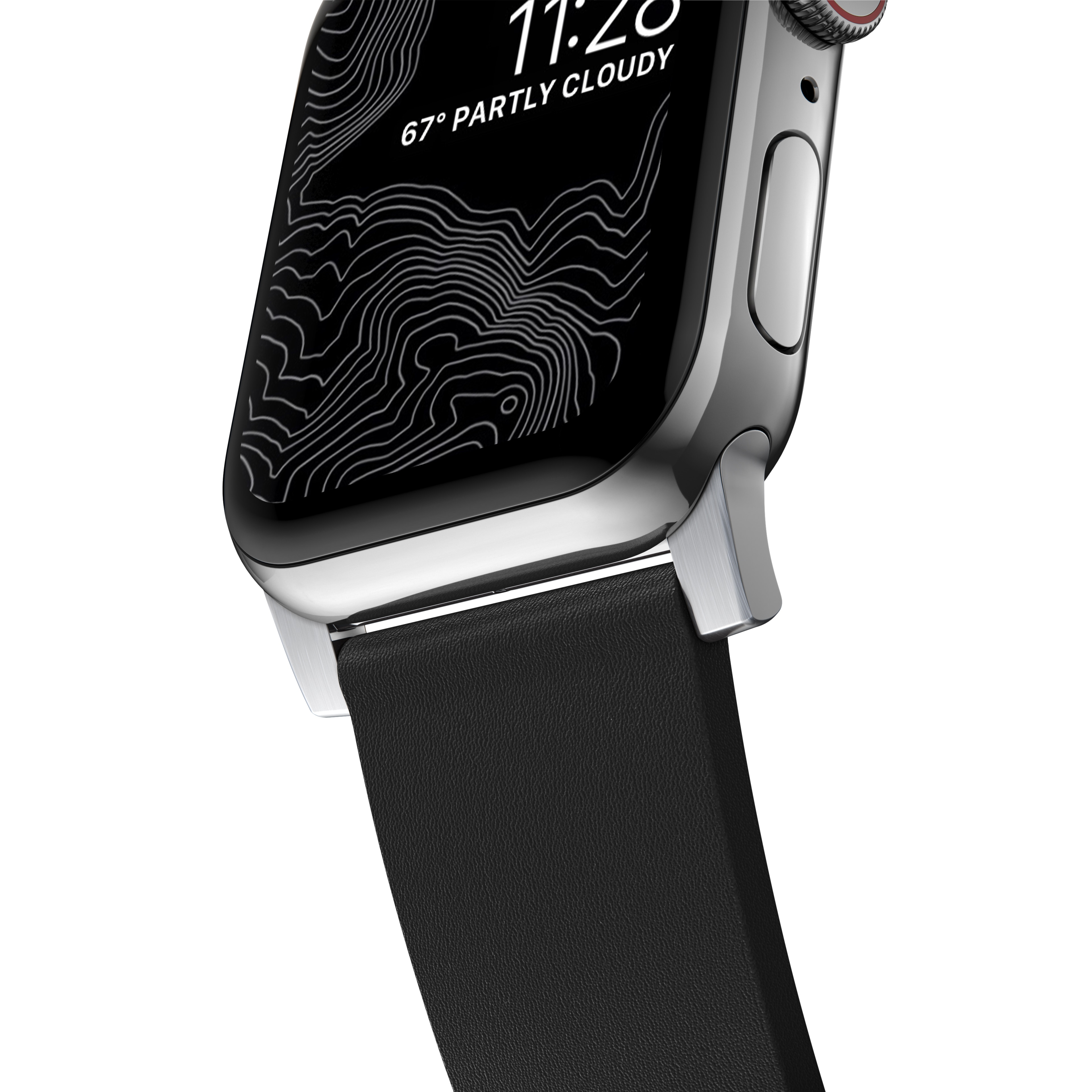 Active Band Pro Apple Watch 44mm Black (Silver Hardware)