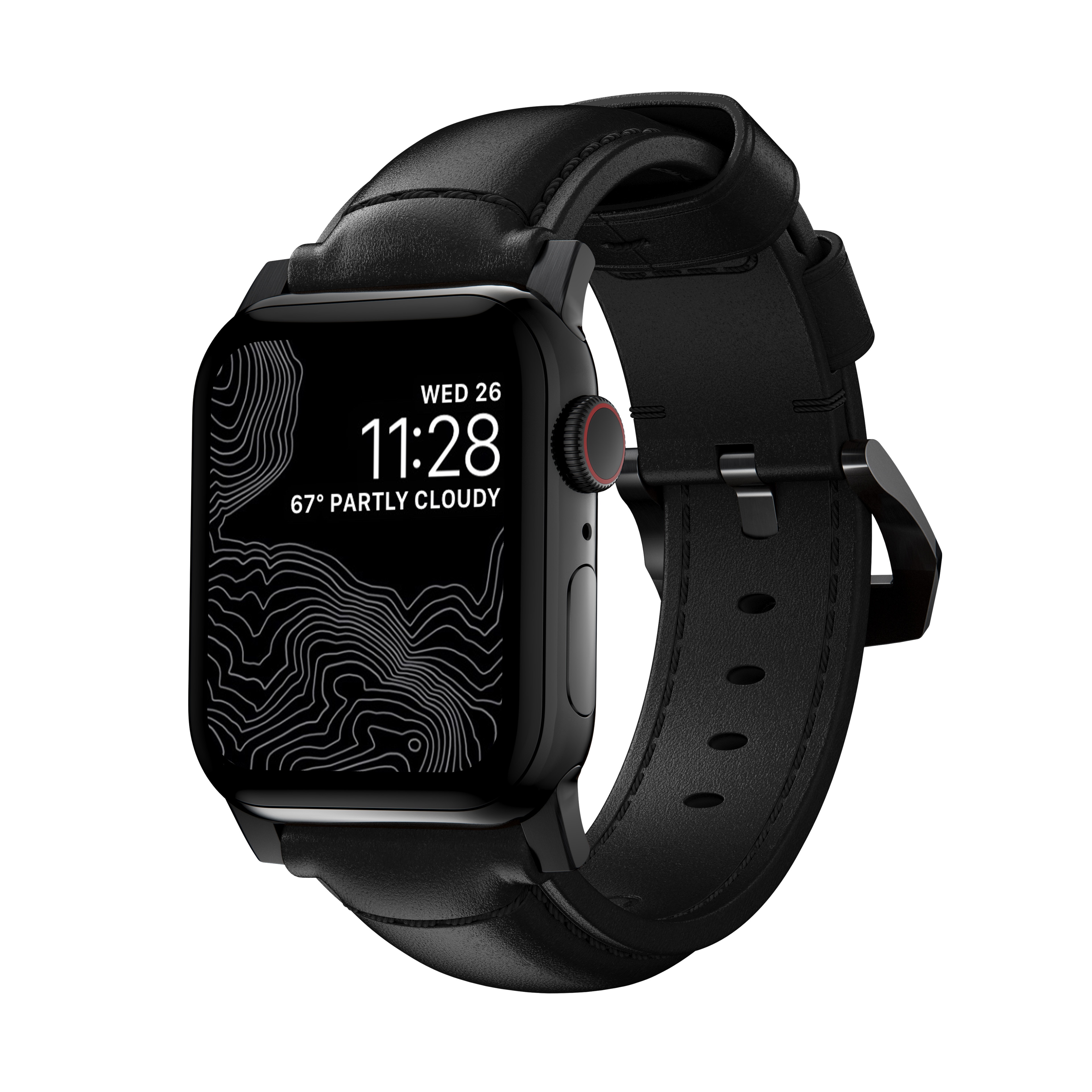 Traditional Band Apple Watch 41mm Series 7 Black (Black Hardware)