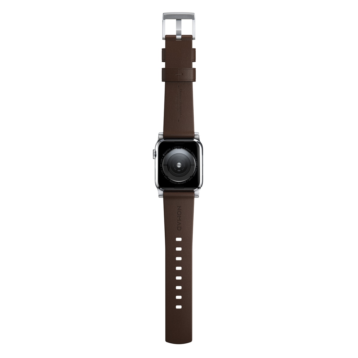 Modern Band Horween Leather Apple Watch 42mm Rustic Brown (Silver Hardware)