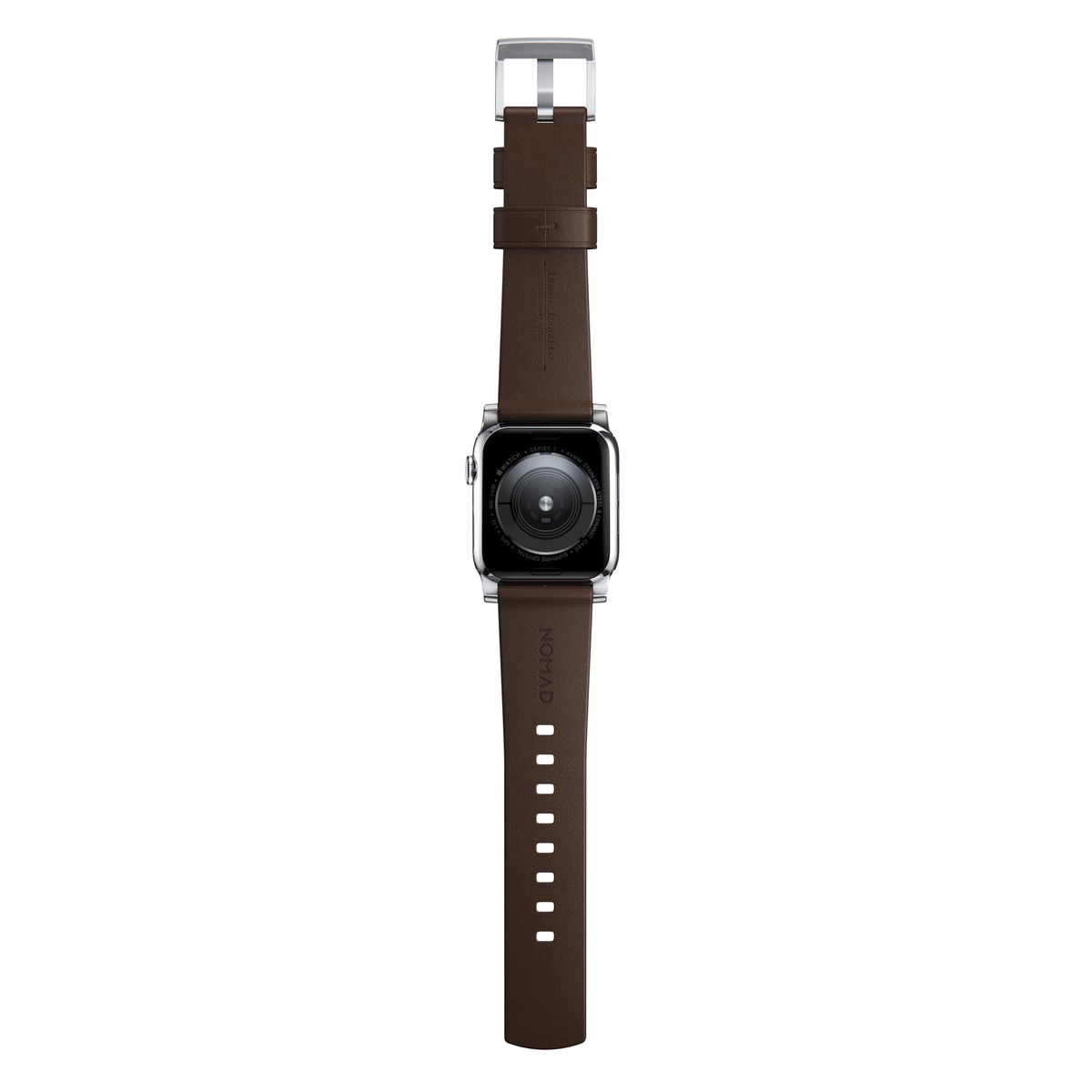 Modern Band Horween Leather Apple Watch Ultra 2 49mm Rustic Brown (Silver Hardware)