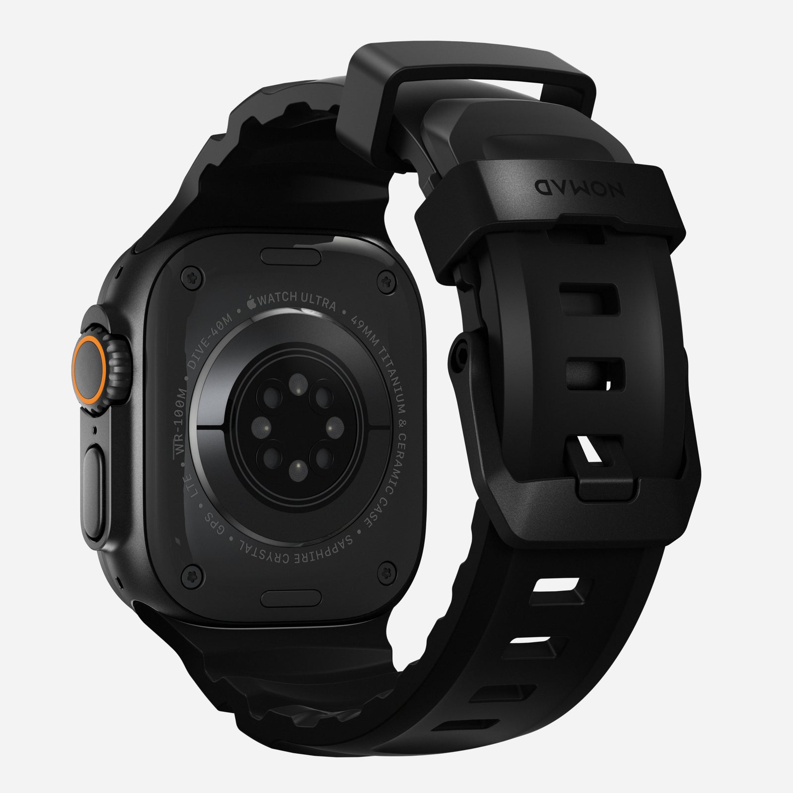 Rocky Point Band Apple Watch Series 10 46mm Carbon Black (Black Hardware)