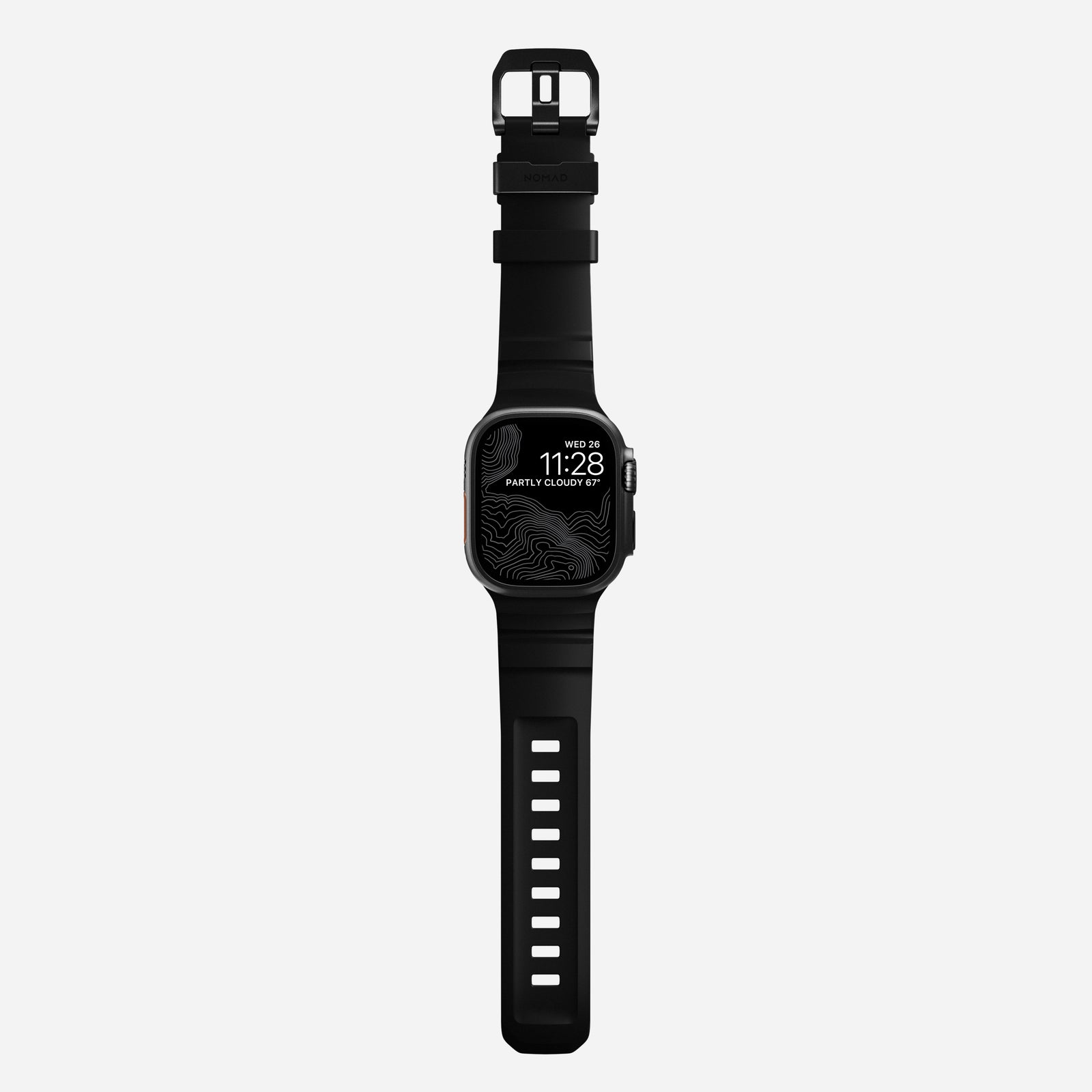 Rocky Point Band Apple Watch Series 10 46mm Carbon Black (Black Hardware)