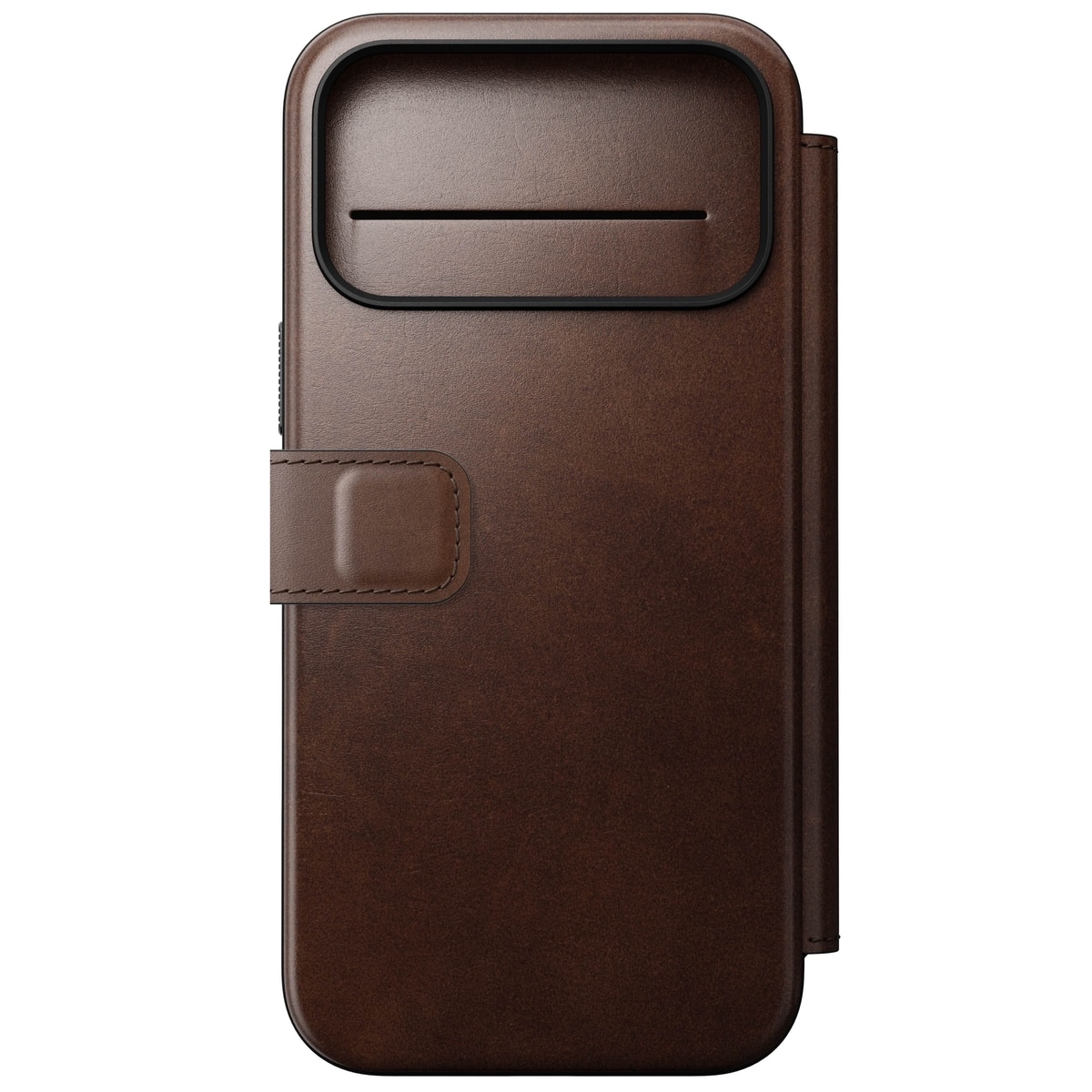 Modern Horween Leather Folio MagSafe iPhone 17 Pro Max Rustic Brown