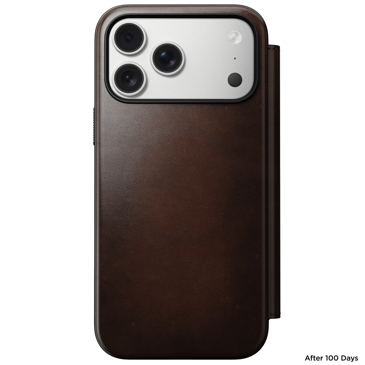 Modern Horween Leather Folio MagSafe iPhone 17 Pro Max Rustic Brown