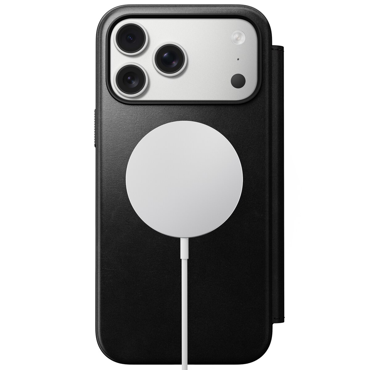 Modern Horween Leather Folio MagSafe iPhone 17 Pro Max Black