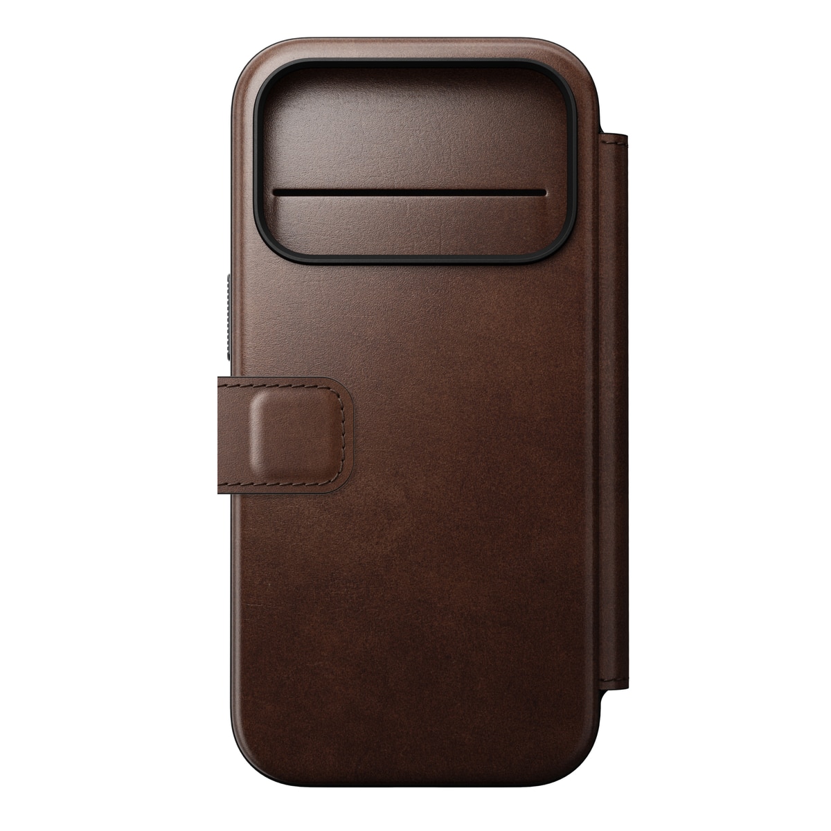 Modern Horween Leather Folio MagSafe iPhone 17 Pro Rustic Brown