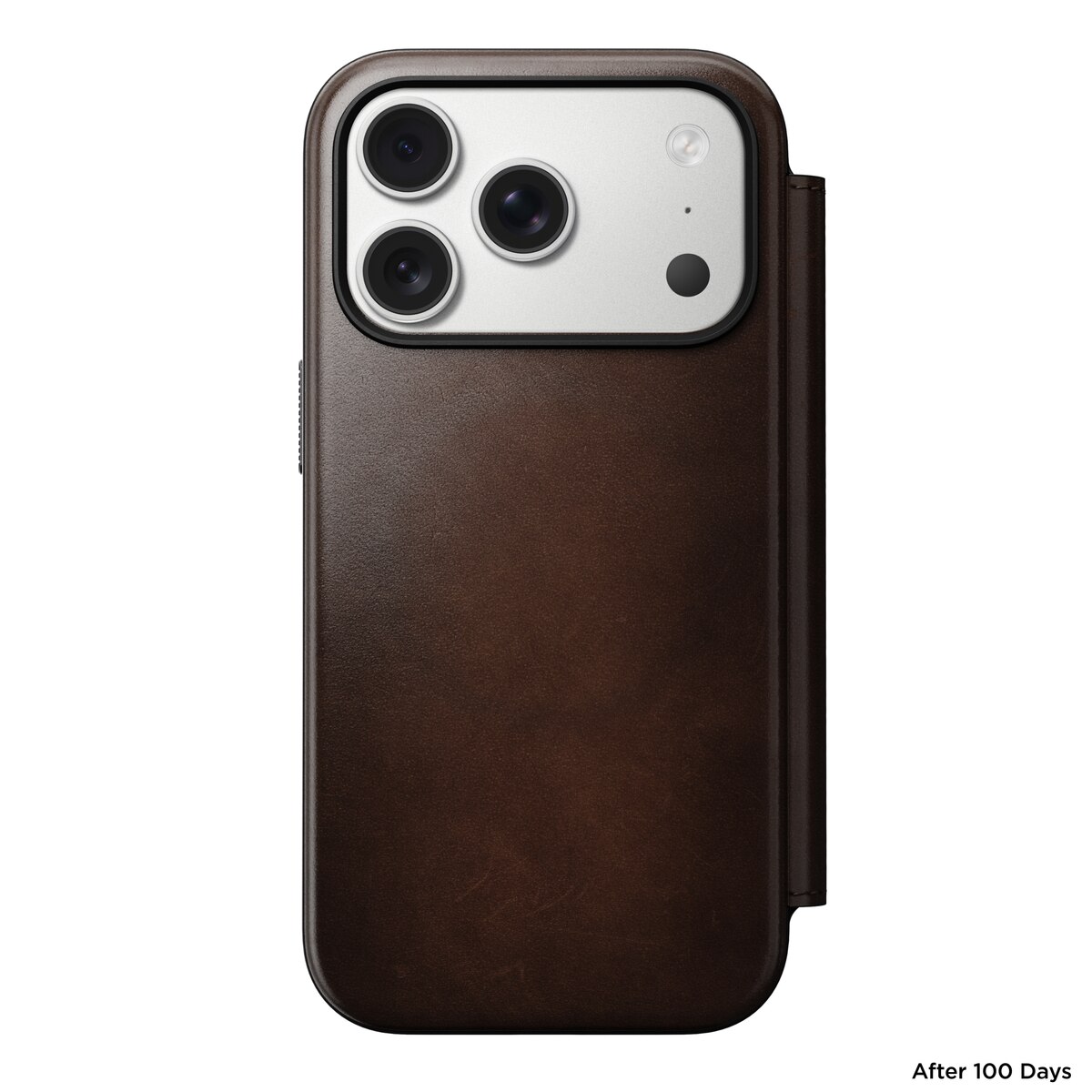 Modern Horween Leather Folio MagSafe iPhone 17 Pro Rustic Brown