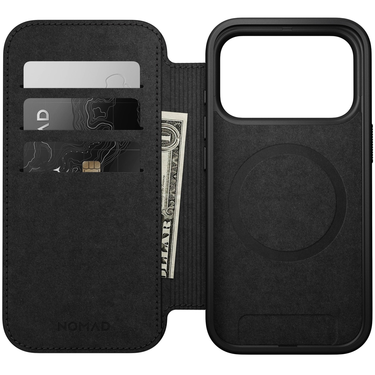 Modern Leather Folio MagSafe iPhone 17 Pro Black
