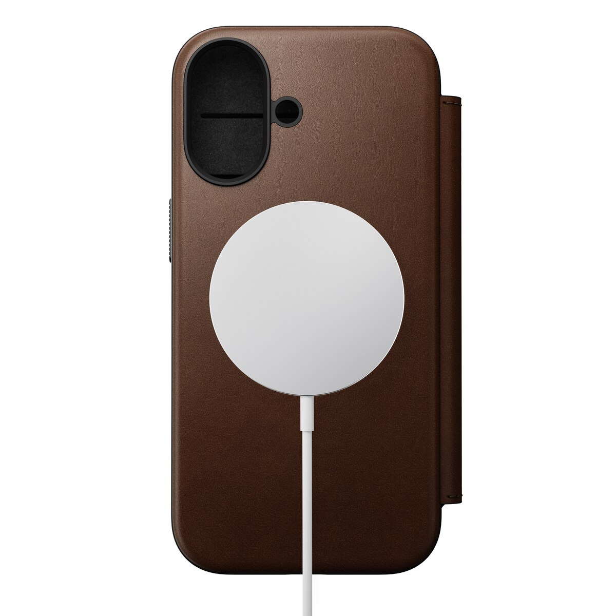 Modern Leather Folio MagSafe iPhone 17 Brown