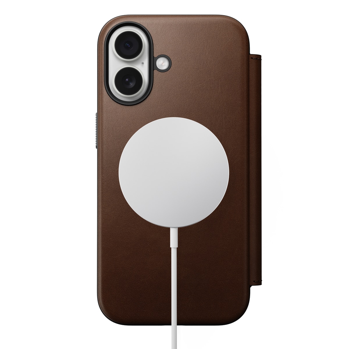 Modern Leather Folio MagSafe iPhone 17 Brown