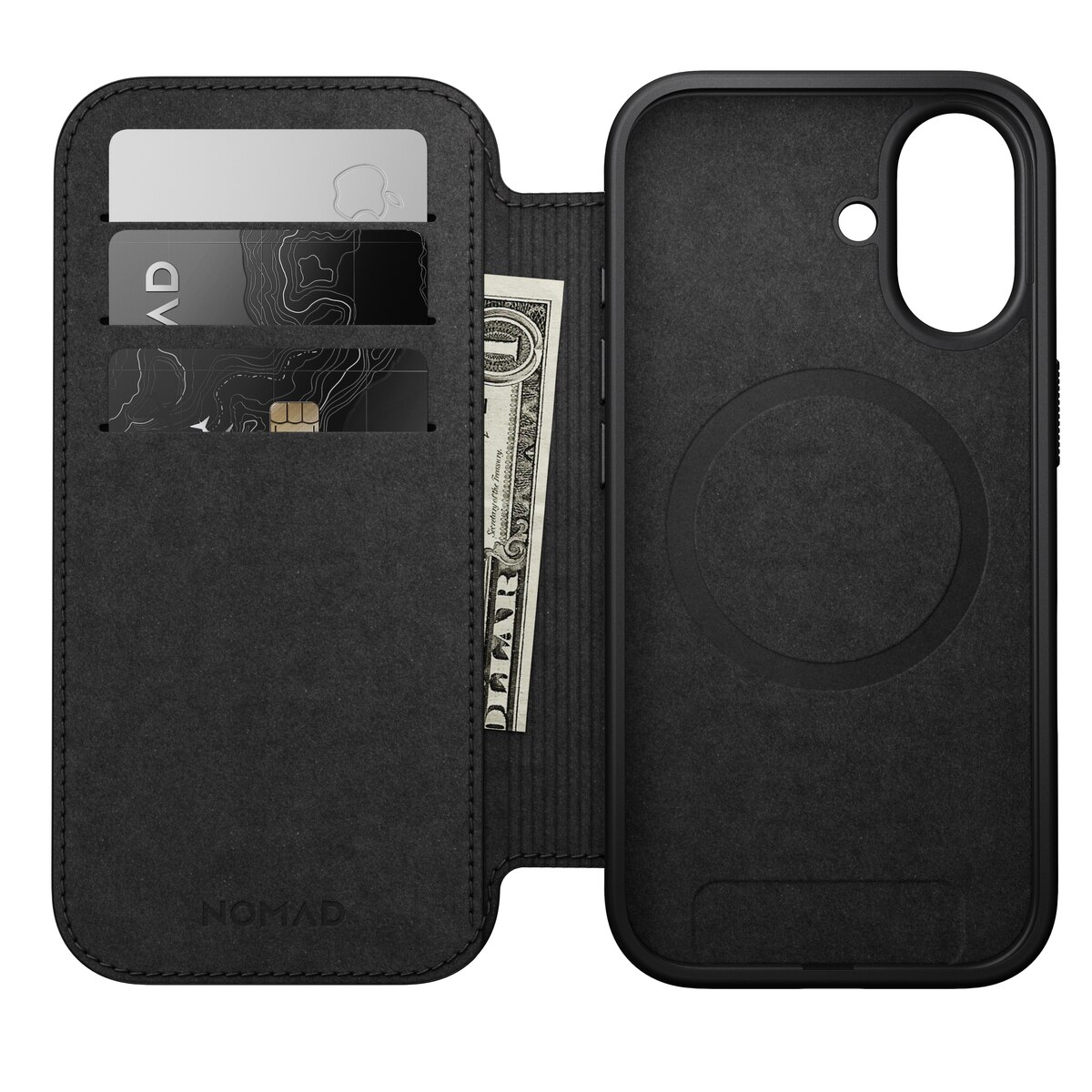 Modern Leather Folio MagSafe iPhone 17 Brown