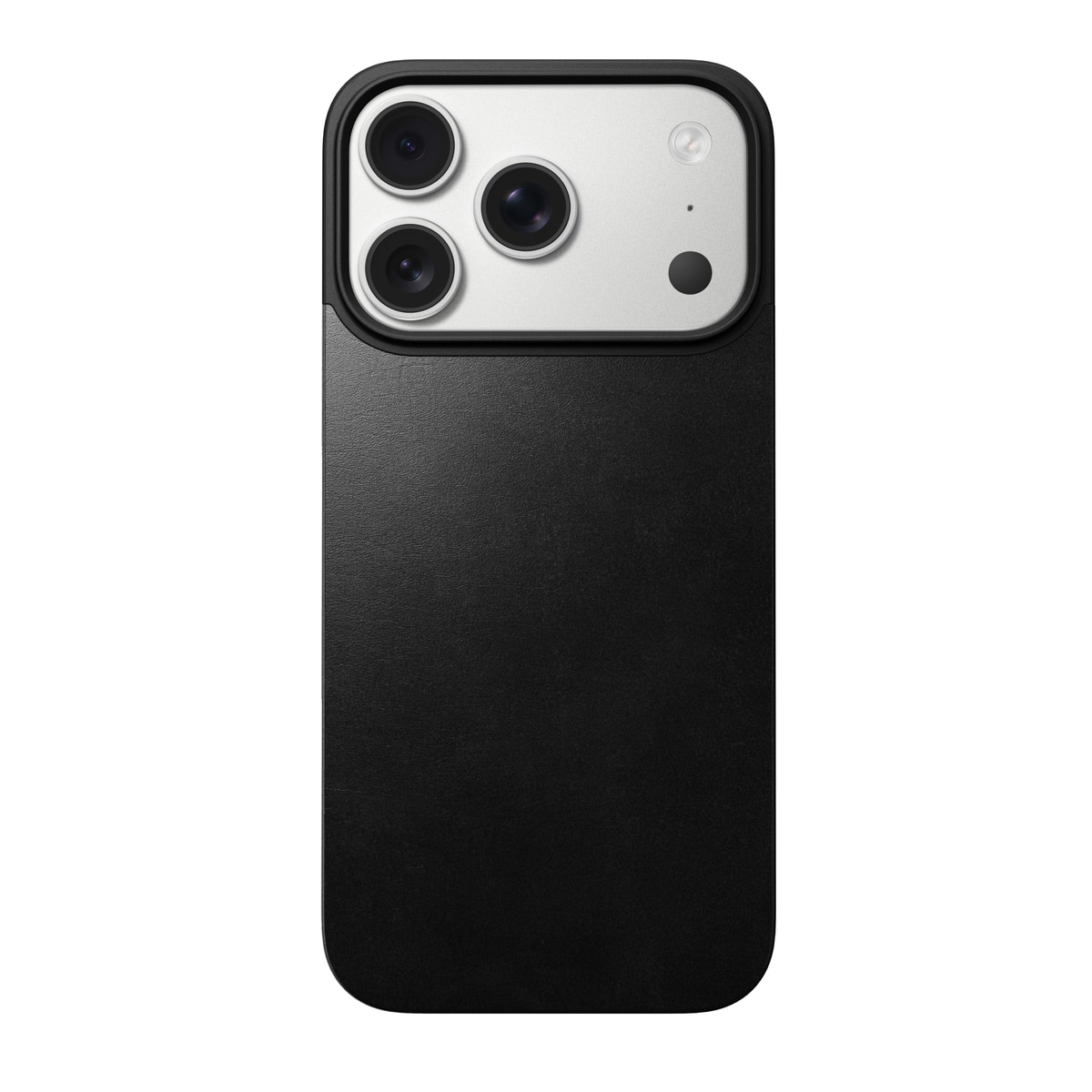 Magnetic Leather Back iPhone 17 Pro Black