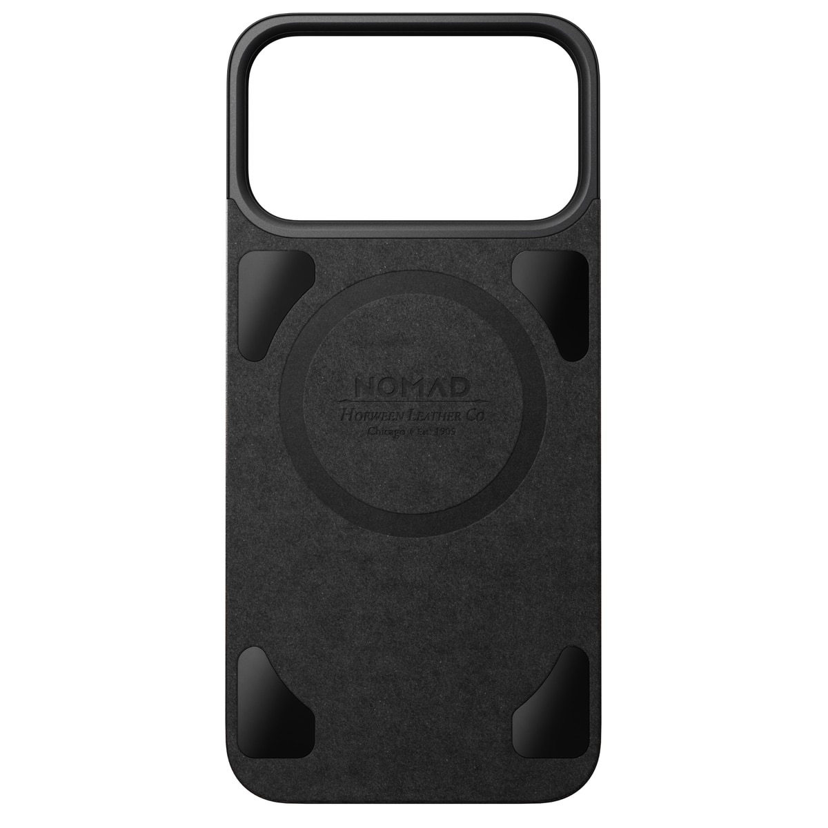 Magnetic Leather Back iPhone 17 Pro Max Black