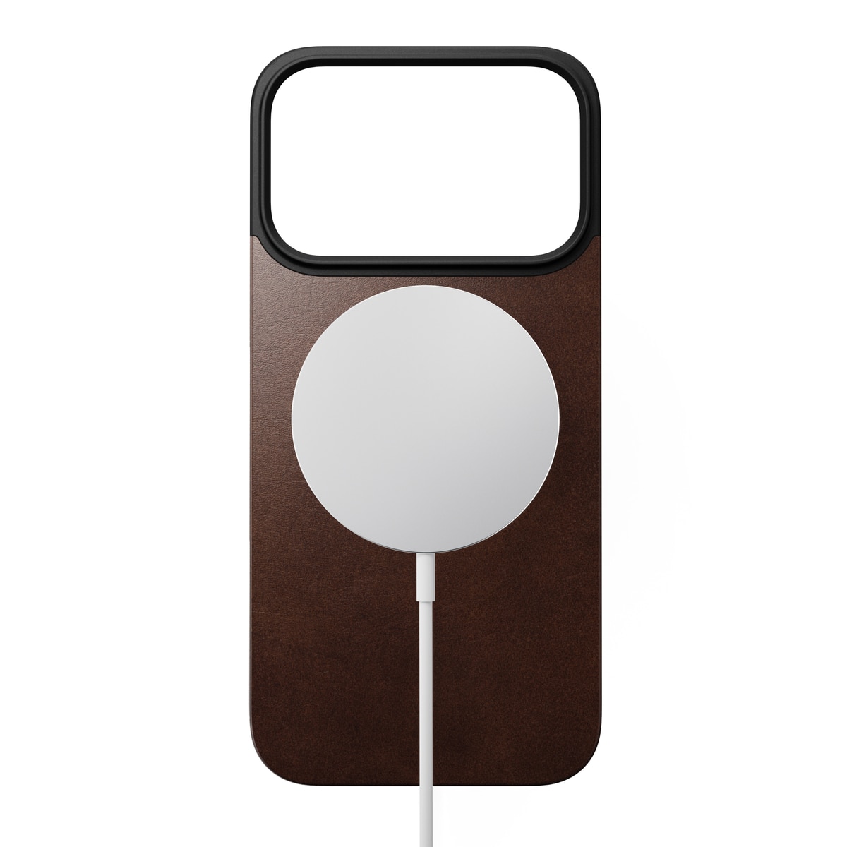 Magnetic Leather Back iPhone 17 Pro Max Rustic Brown