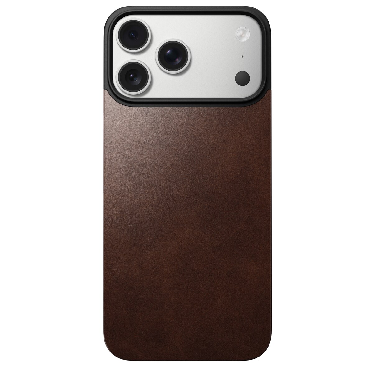 Magnetic Leather Back iPhone 17 Pro Max Rustic Brown