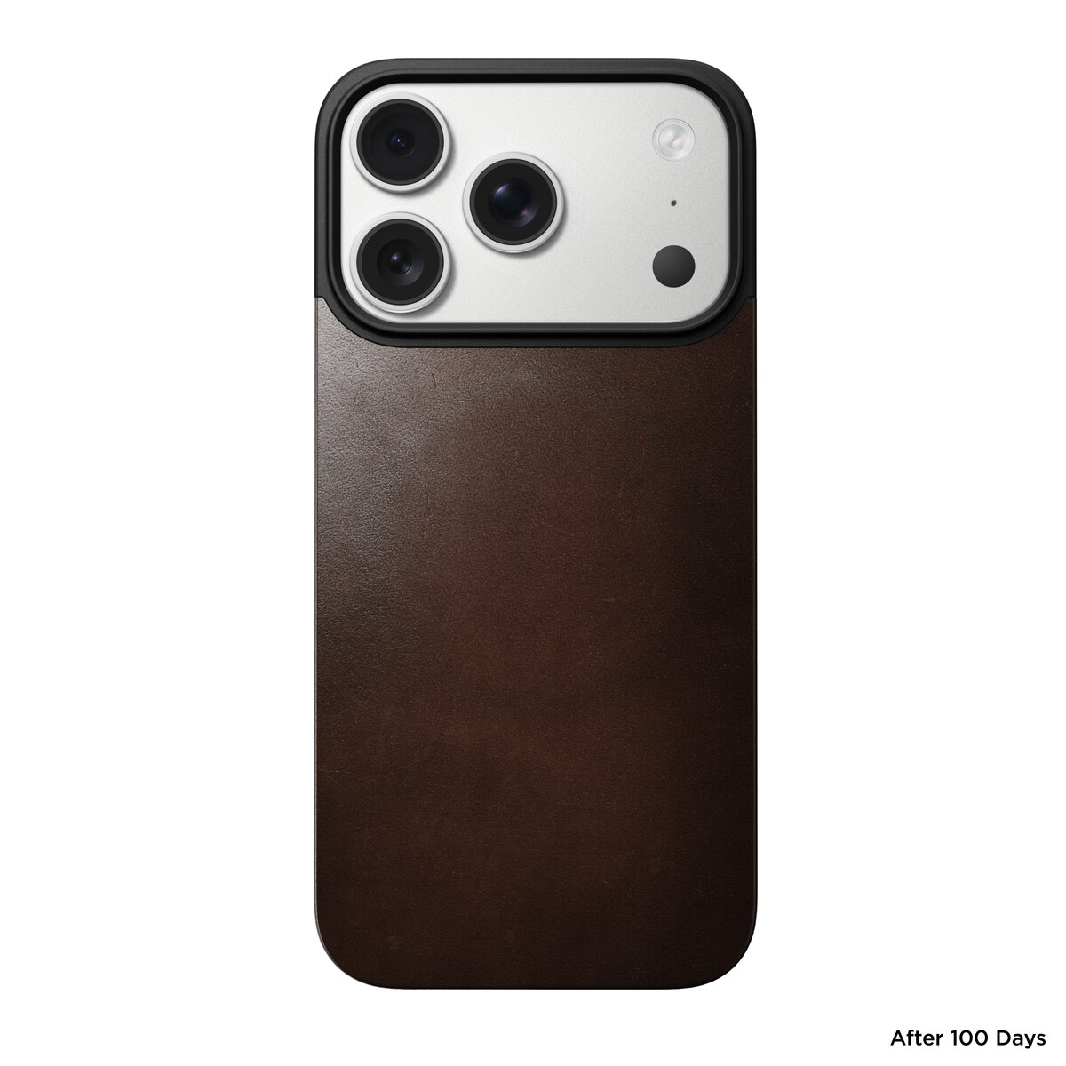 Magnetic Leather Back iPhone 17 Pro Rustic Brown