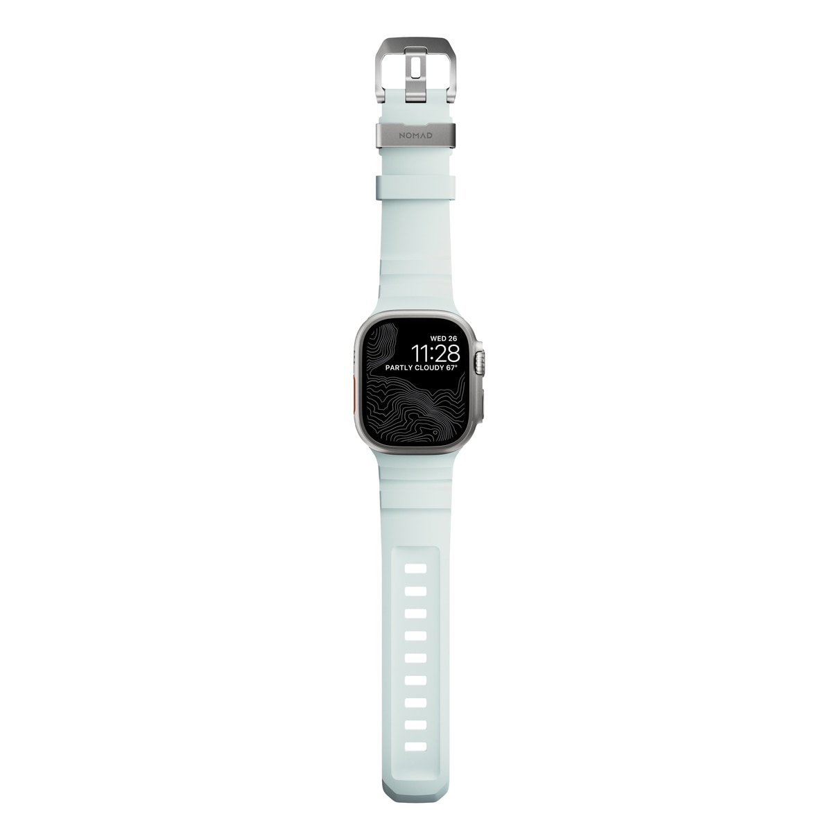 Rocky Point Band Apple Watch Series 9 45mm Icy Blue Glow (Natural Hardware) - Limited edition