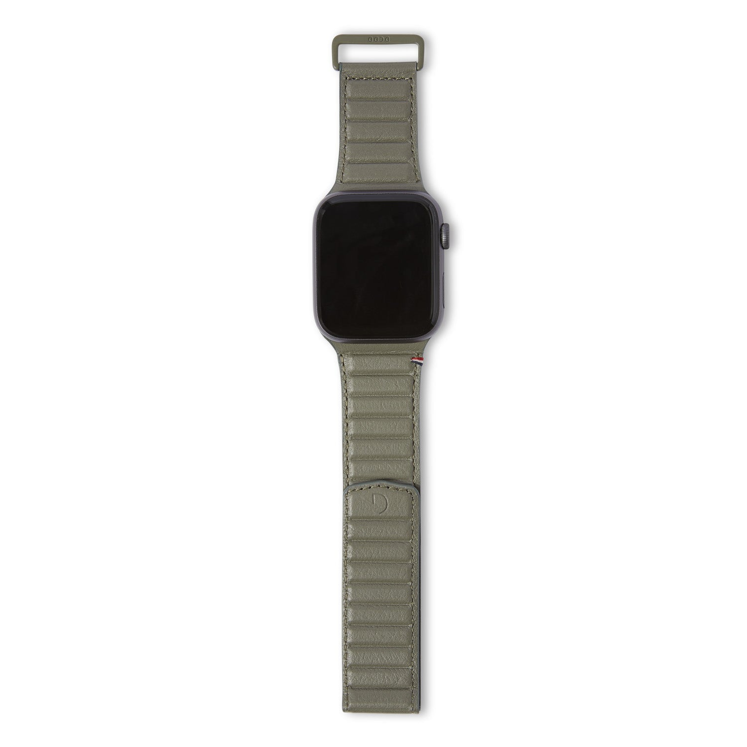 Leather Magnetic Traction Strap Apple Watch 44mm Olive