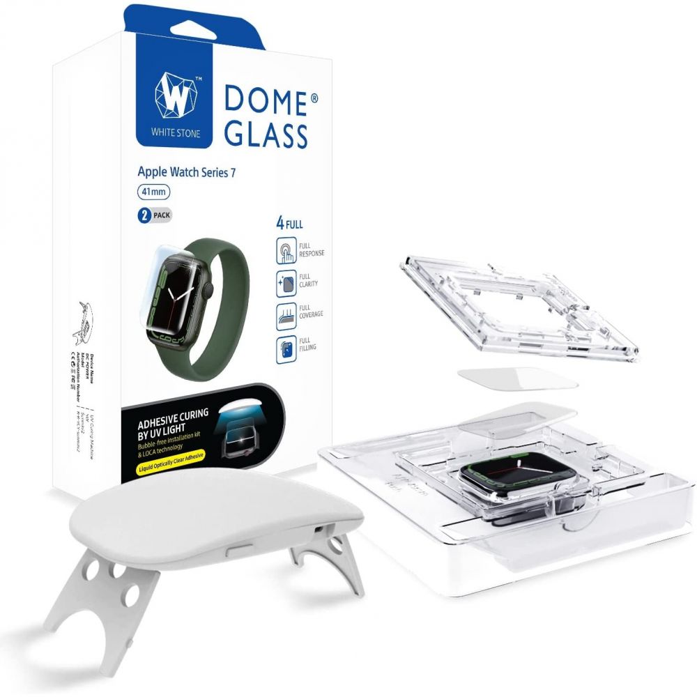 Dome Glass Screen Protector (2-pack) Apple Watch 41mm Series 8