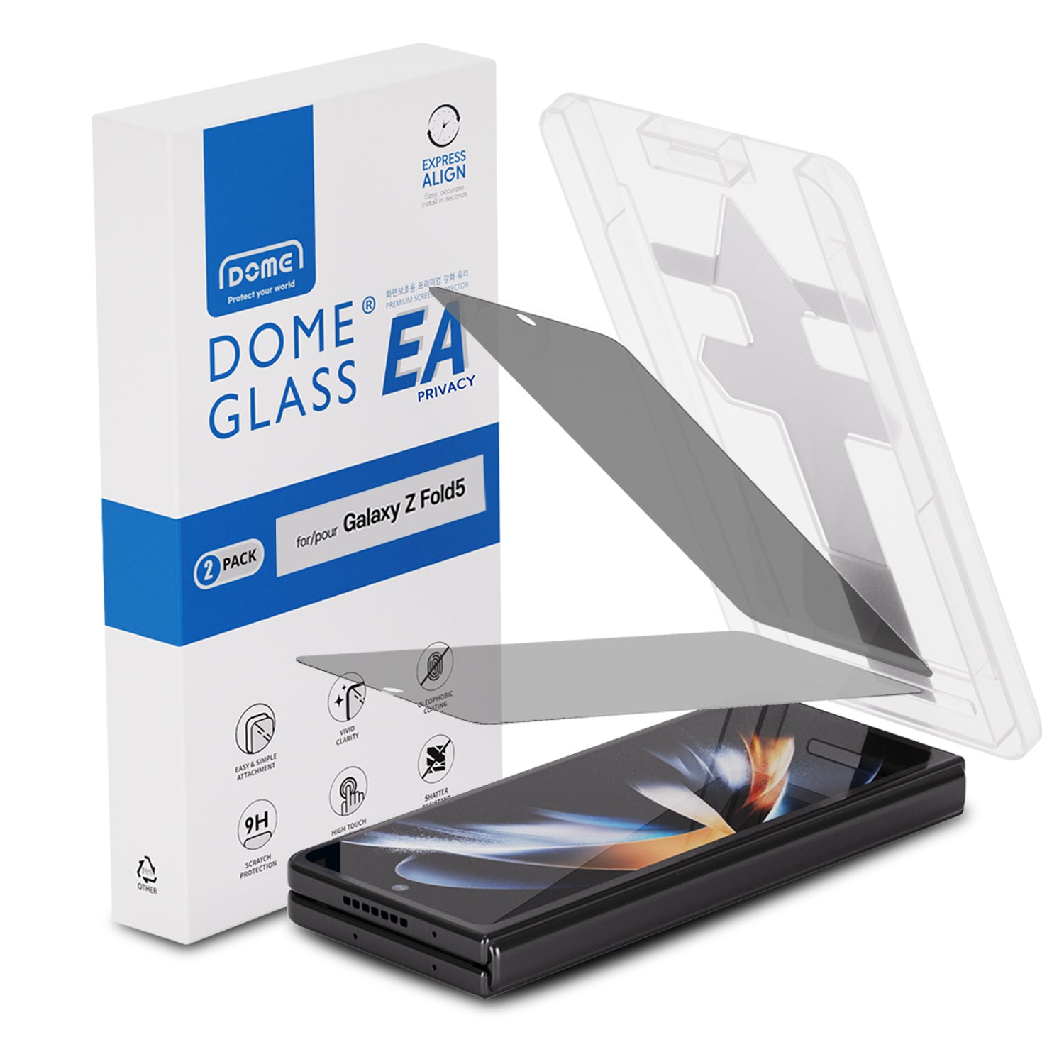 EA Privacy Glass Screen Protector (2-pack) Samsung Galaxy Z Fold 5