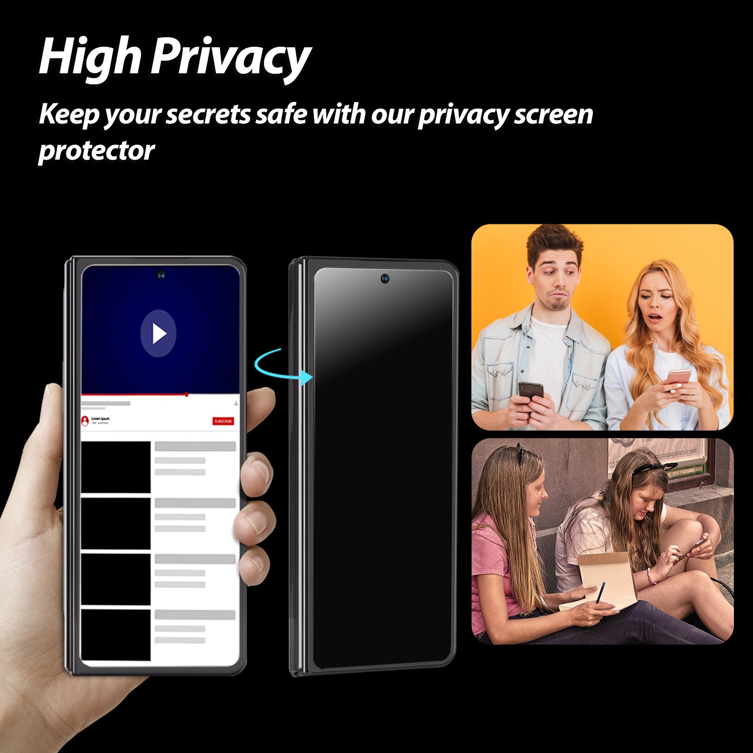 EA Privacy Glass Screen Protector (2-pack) Samsung Galaxy Z Fold 5