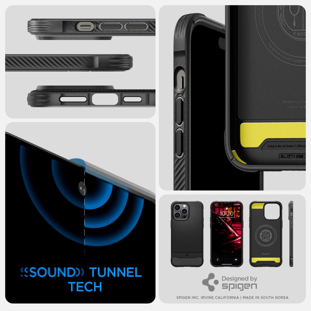 Case Rugged Armor Mag iPhone 14 Pro Max Zwart