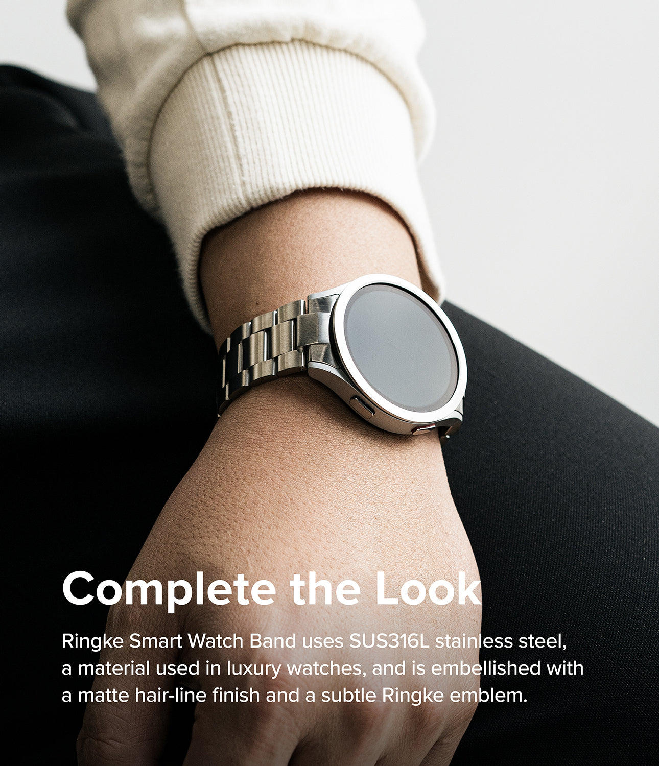 Metal One Armband Samsung Galaxy Watch 5 44mm Zilver