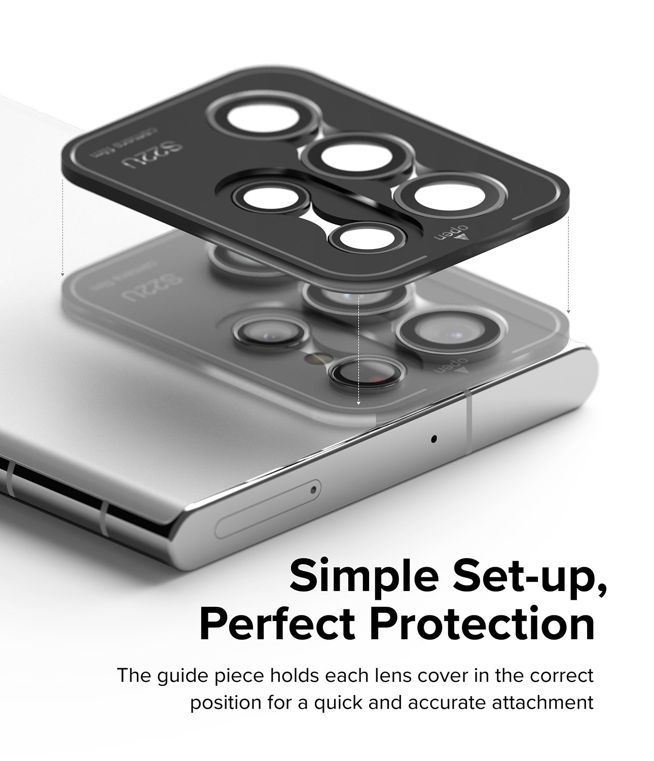Camera Lens Protector Samsung Galaxy S22 Ultra Zwart