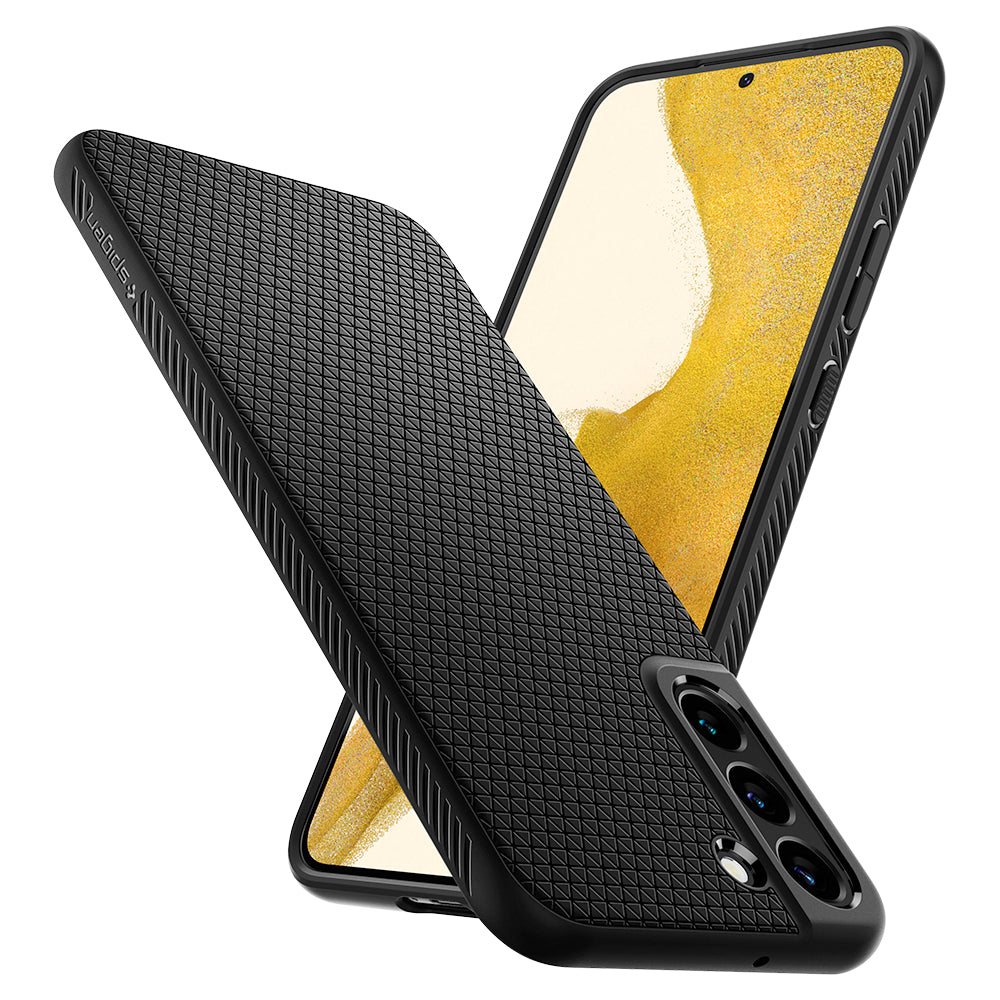 Case Liquid Air Samsung Galaxy S22 Plus Zwart