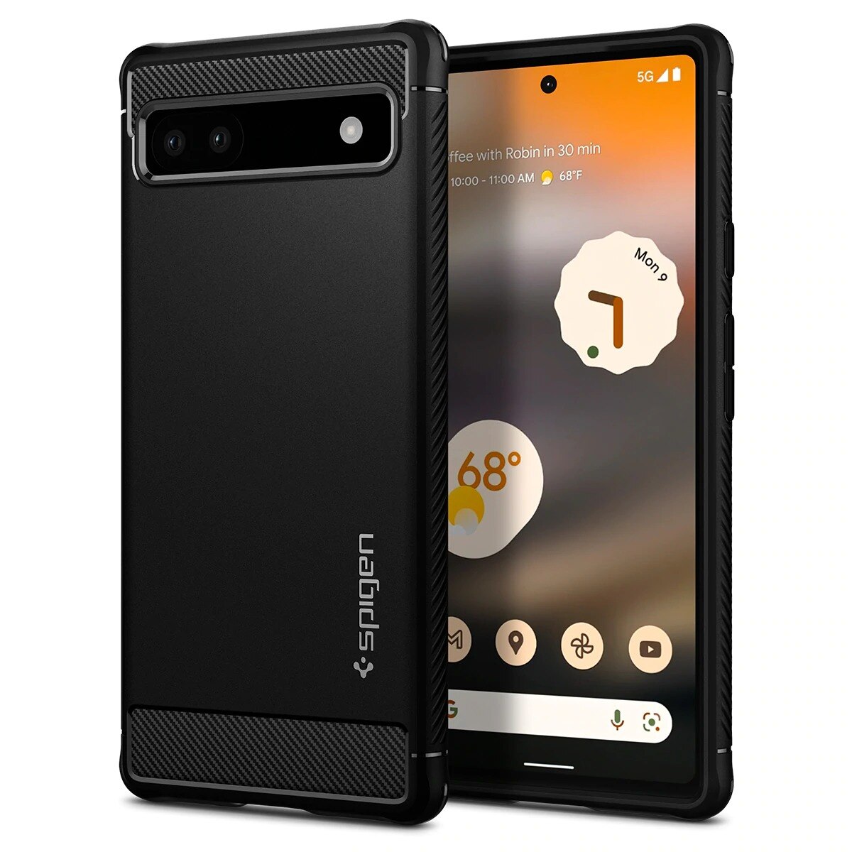 Case Rugged Armor Google Pixel 6a Zwart