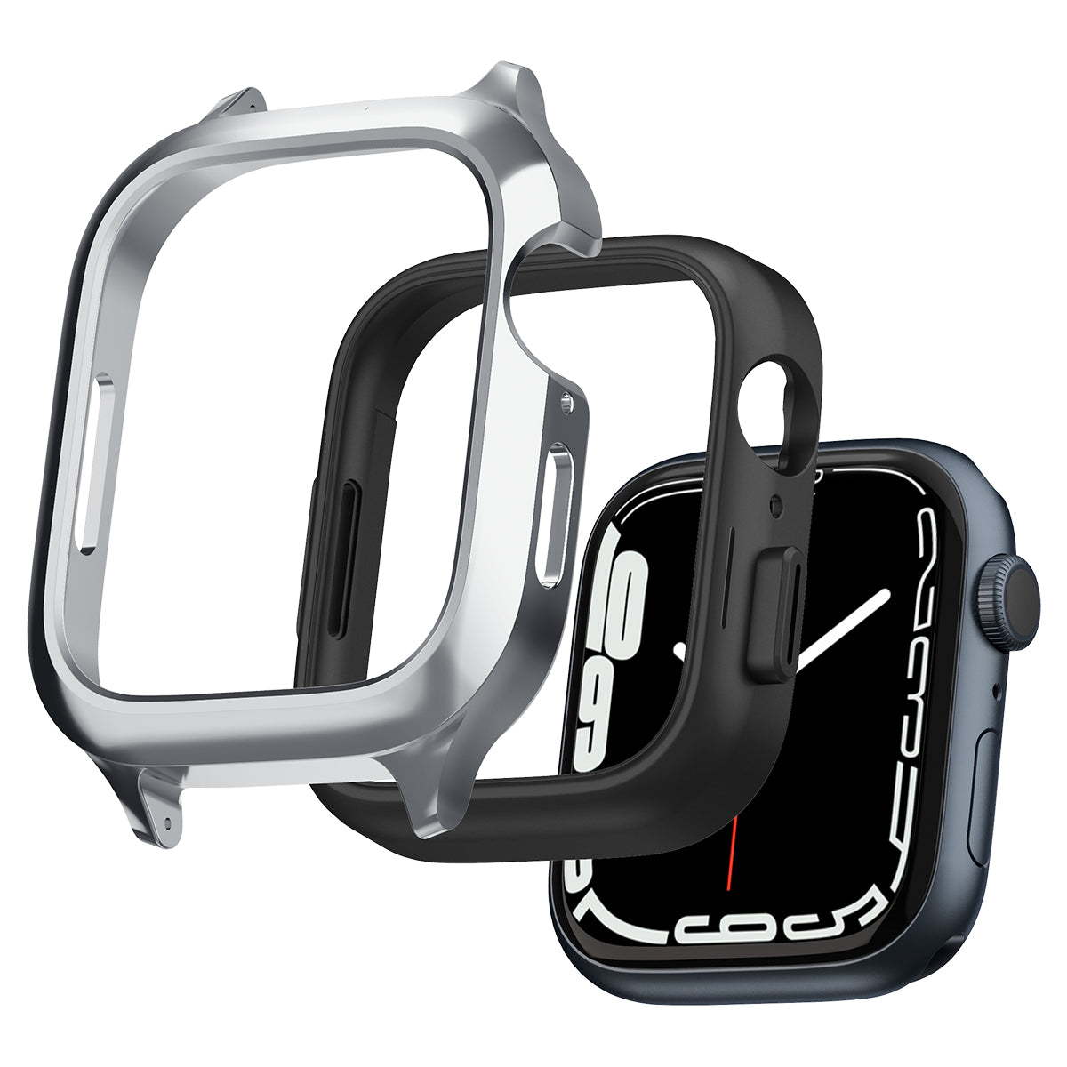 Case Metal Fit Pro Apple Watch 45mm Series 9 Silver