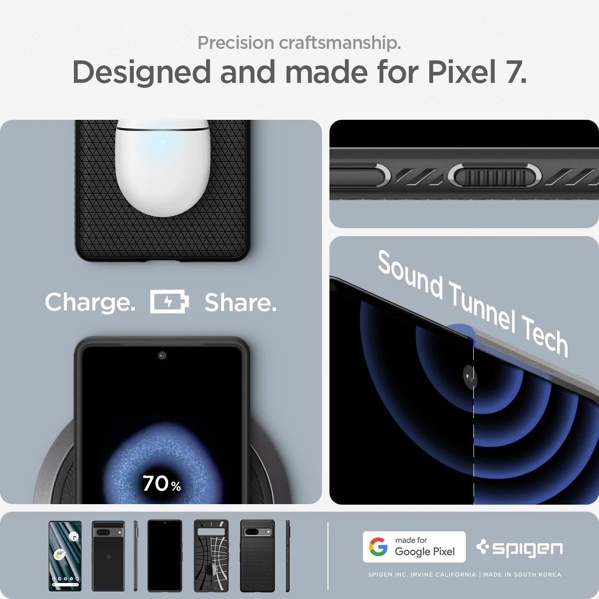 Case Liquid Air Google Pixel 7 Zwart