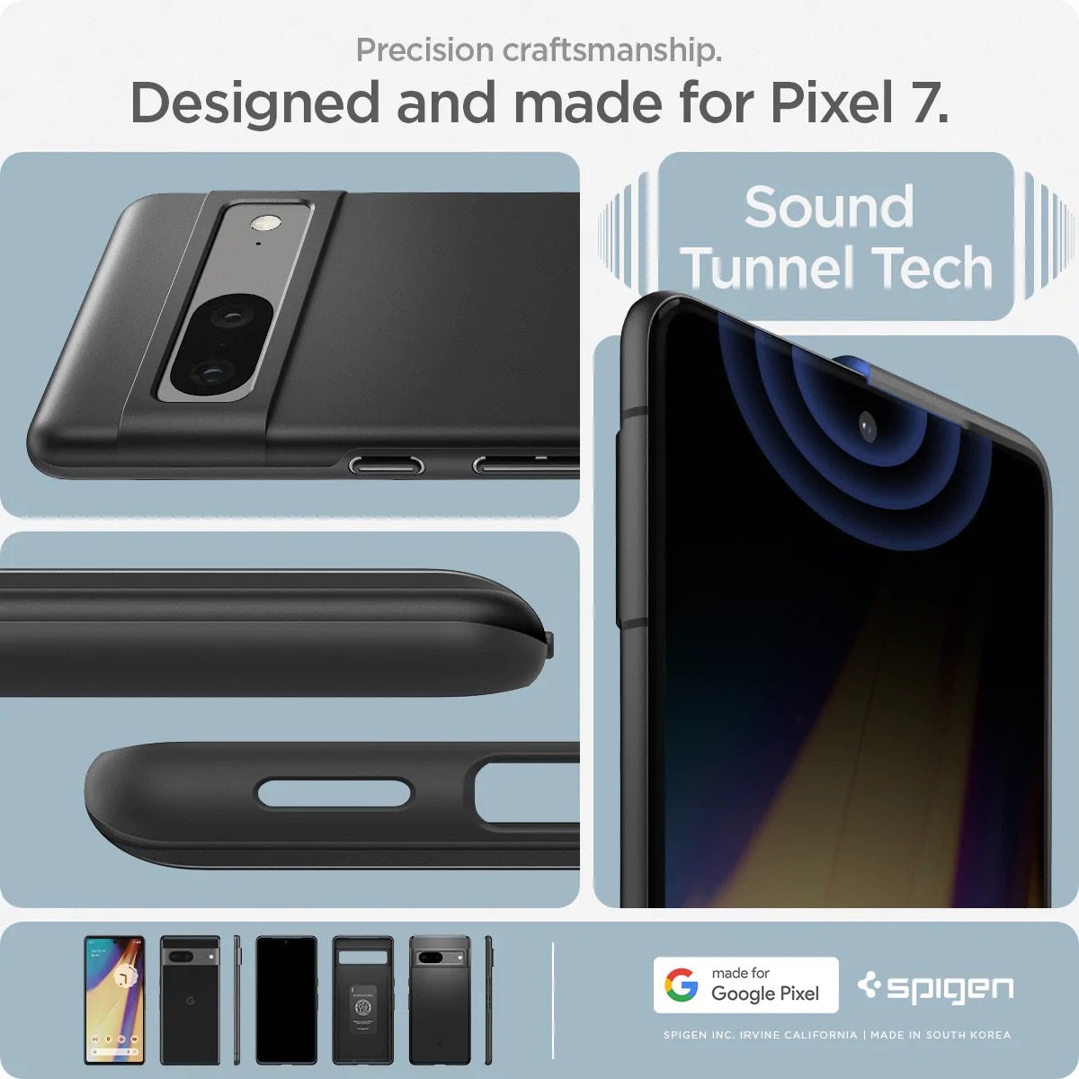 Case Thin Fit Google Pixel 7 Zwart