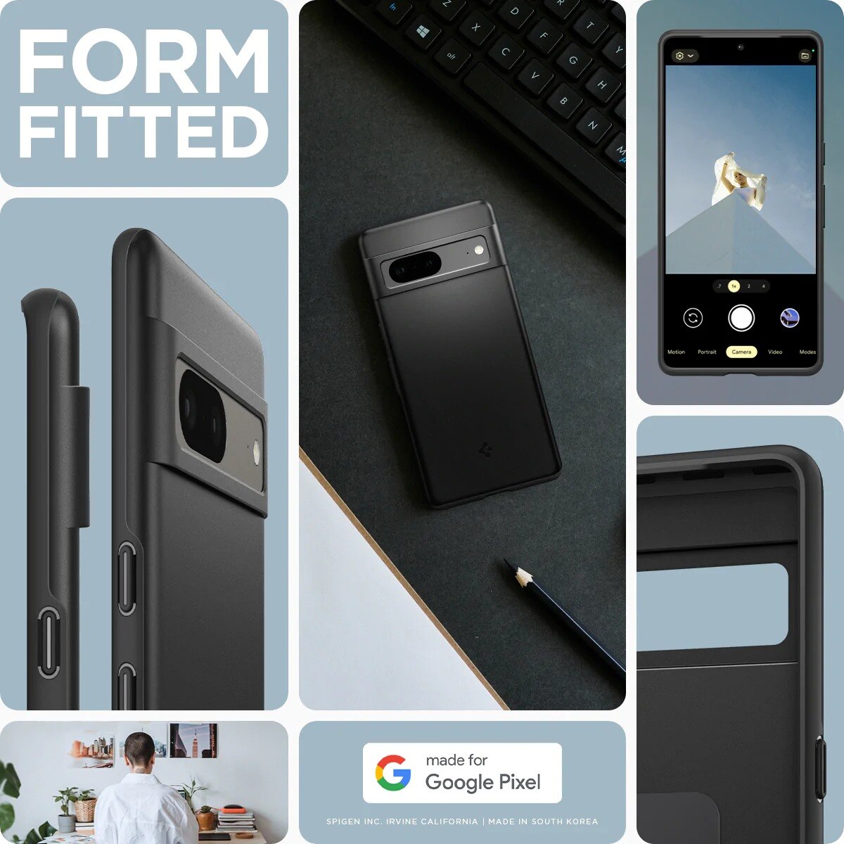 Case Thin Fit Google Pixel 7 Zwart