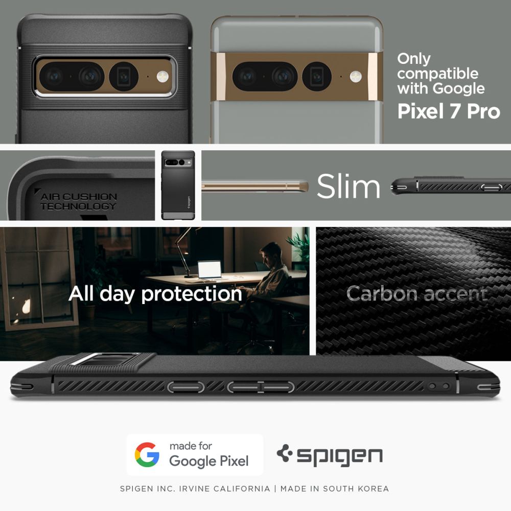 Case Rugged Armor Google Pixel 7 Pro zwart