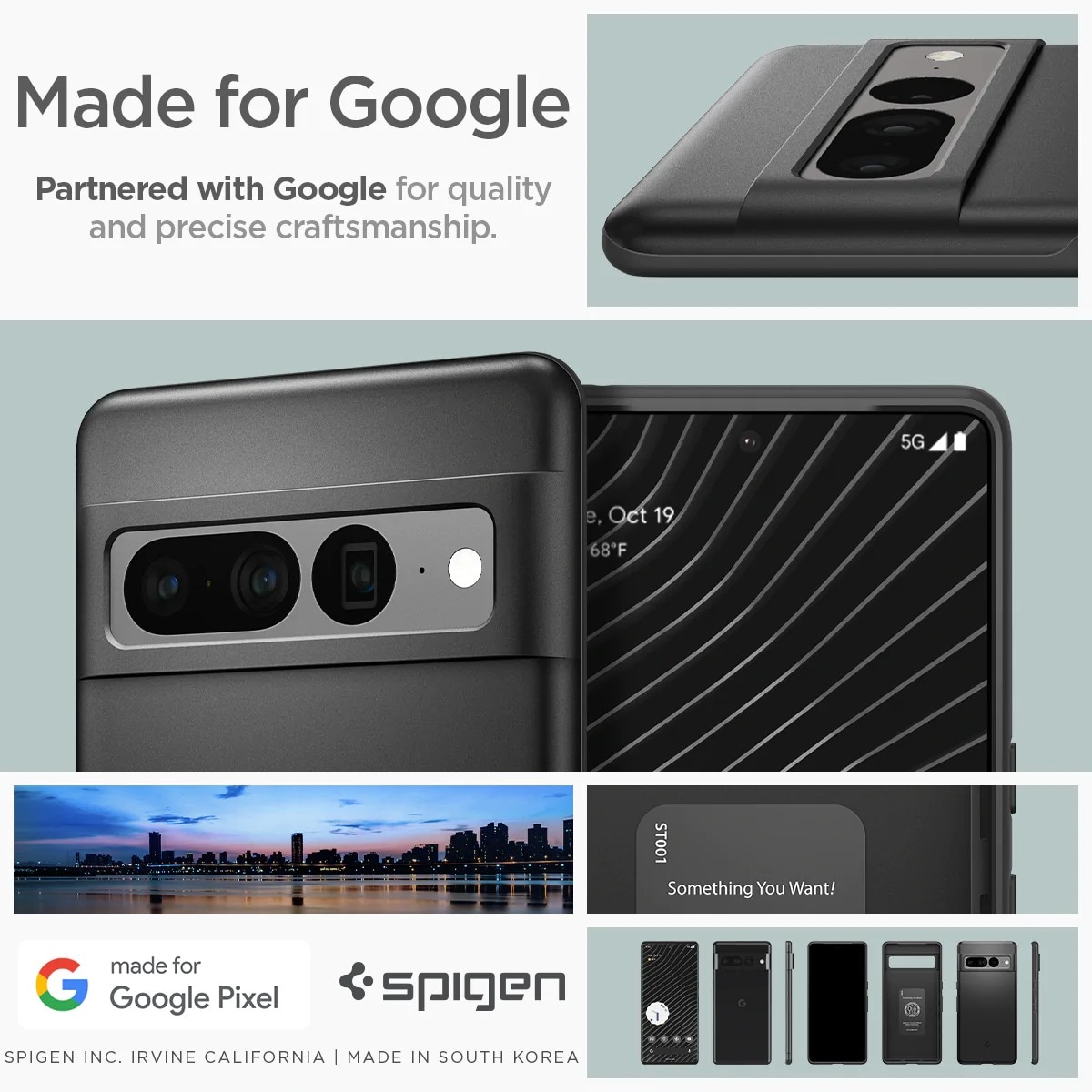 Case Thin Fit Google Pixel 7 Pro Zwart
