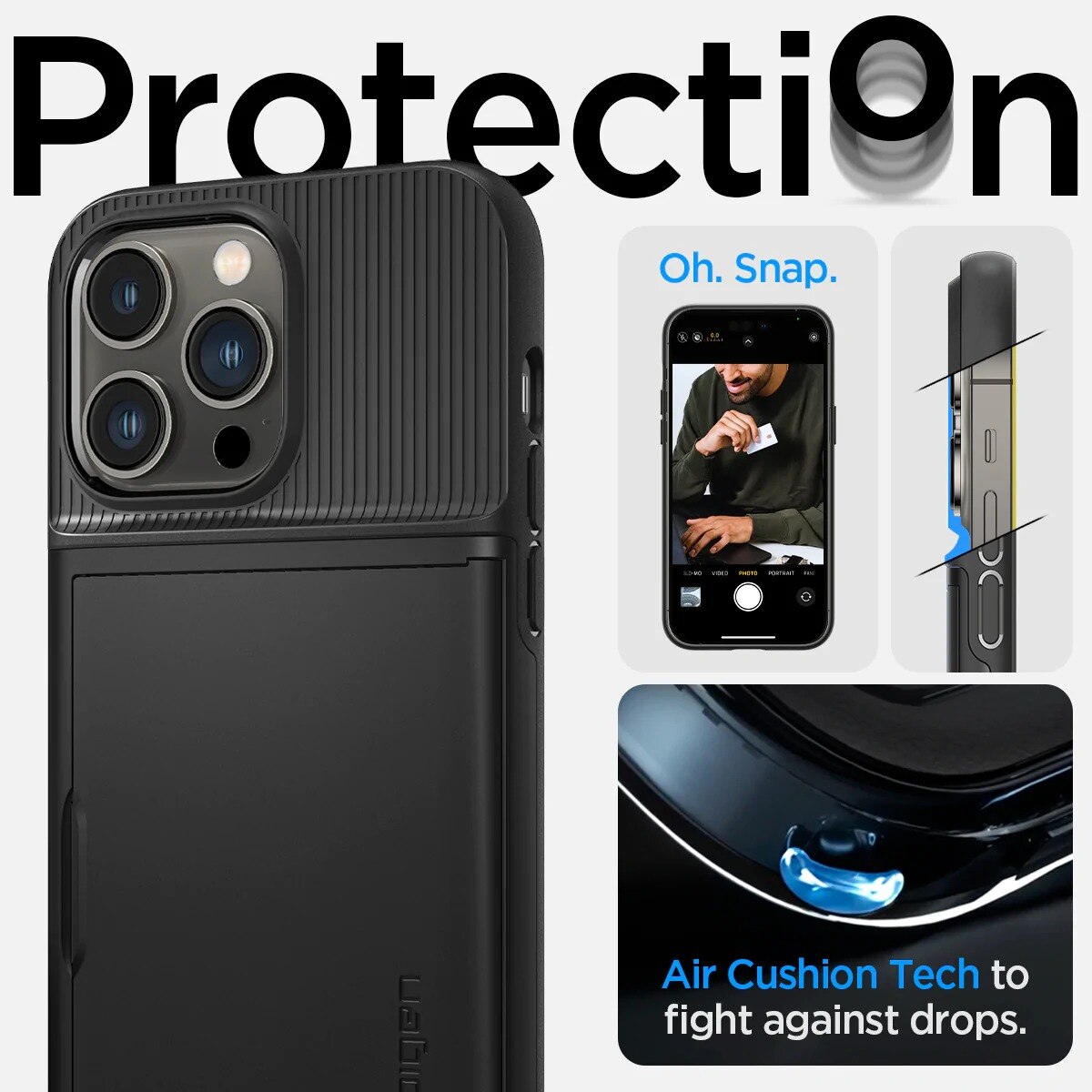 Case Slim Armor CS iPhone 14 Pro Zwart