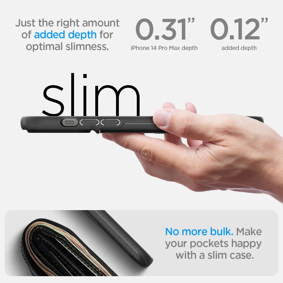 Case Slim Armor CS iPhone 14 Pro Max Zwart