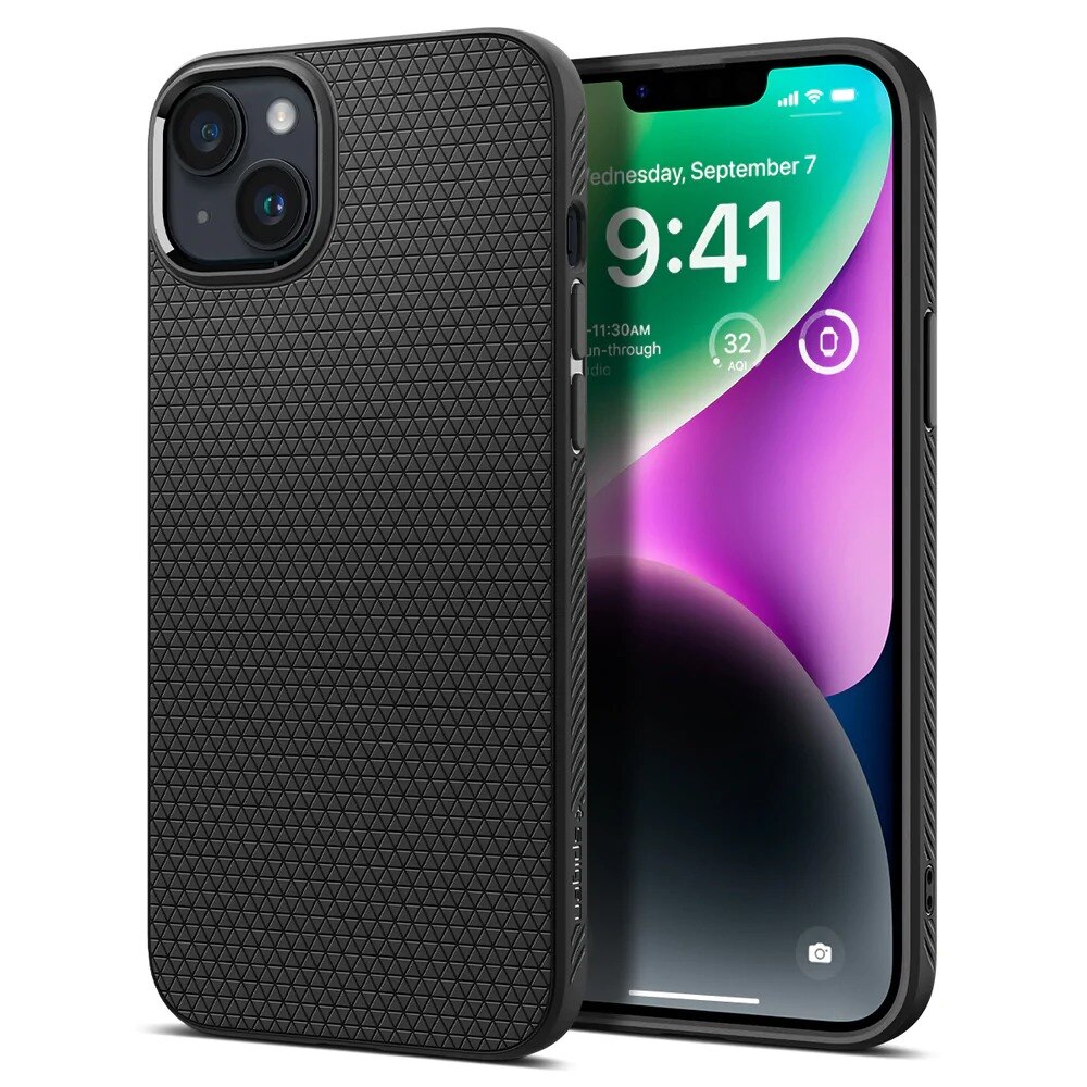 Case Liquid Air iPhone 14 Plus Zwart