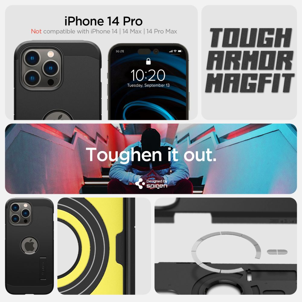 Case Tough Armor Mag iPhone 14 Pro Zwart