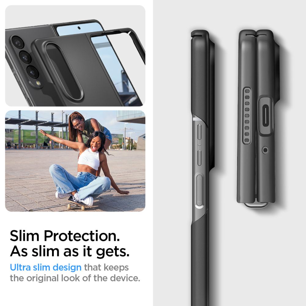 Case AirSkin Samsung Galaxy Z Fold 4 Zwart