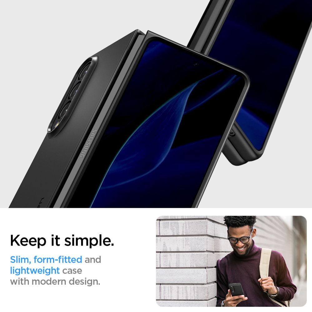 Case AirSkin Samsung Galaxy Z Fold 4 Zwart
