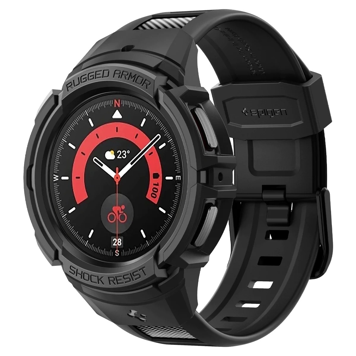 Case Rugged Armor Pro Samsung Galaxy Watch 5 Pro 45mm Zwart