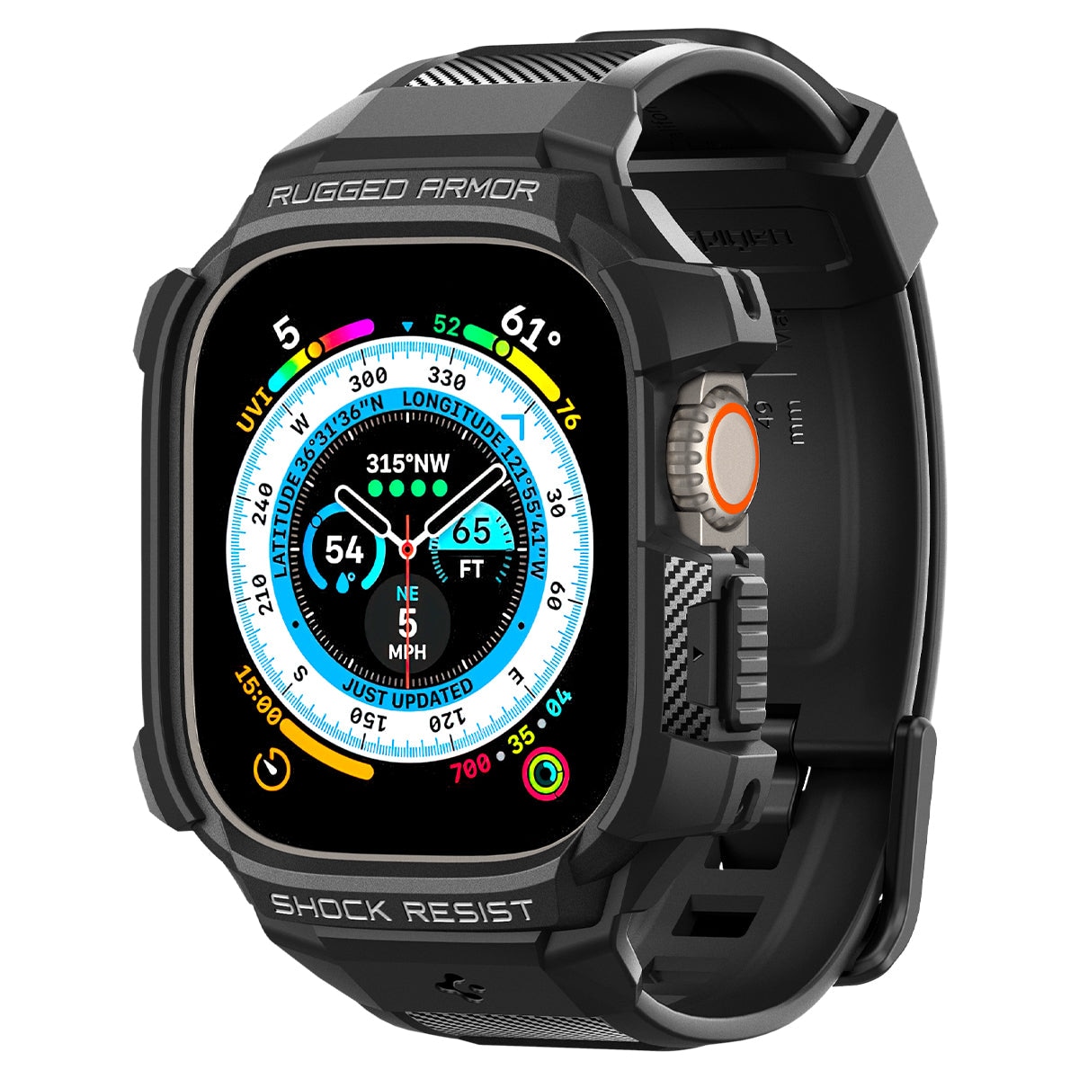 Case Rugged Armor Pro Apple Watch Ultra 49mm Zwart