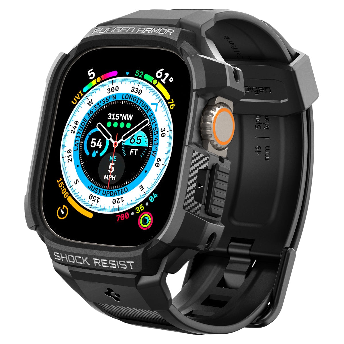 Case Rugged Armor Pro Apple Watch Ultra 49mm Zwart